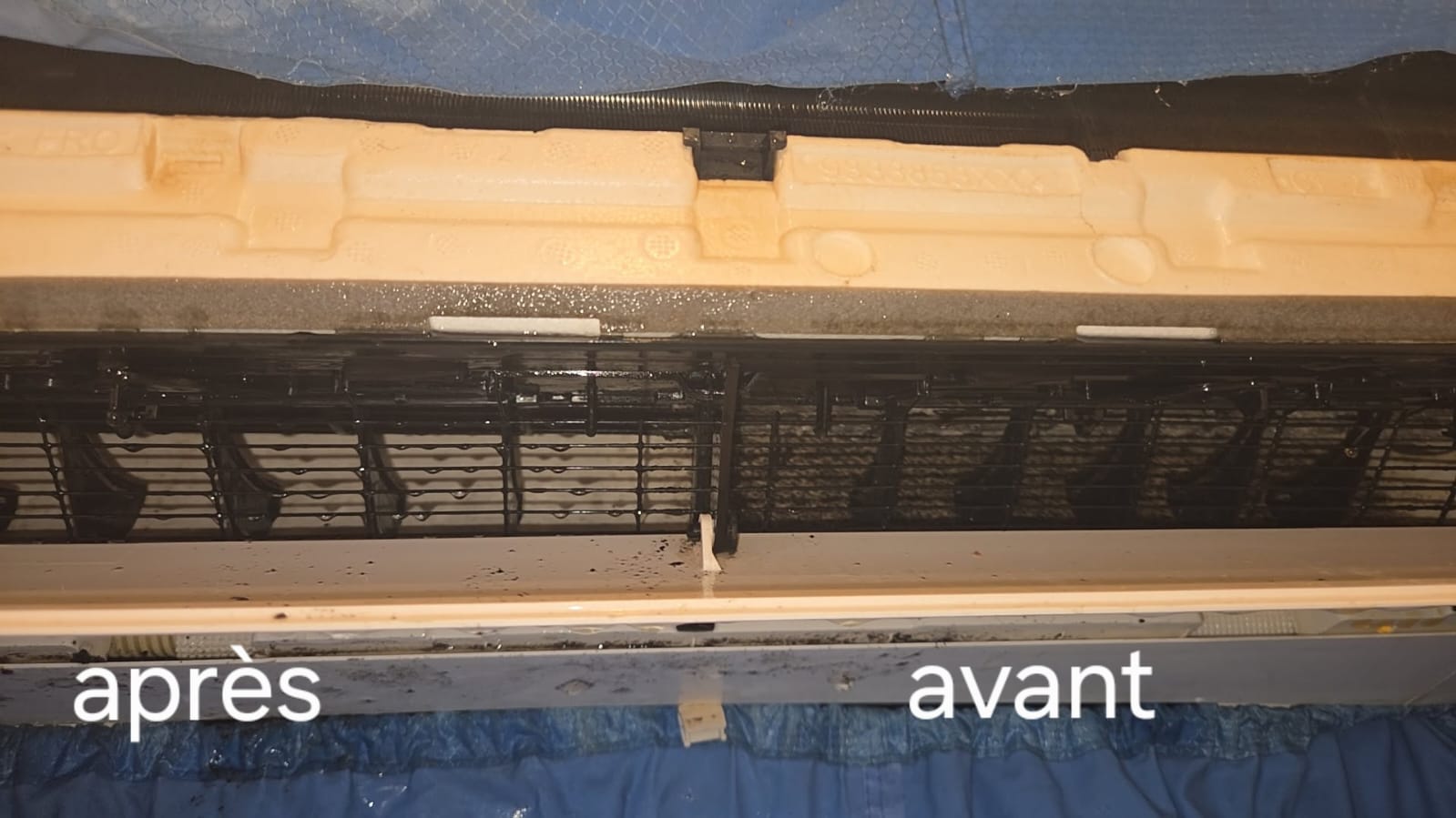 Avant après nettoyage climatisation split – BK SERVICE